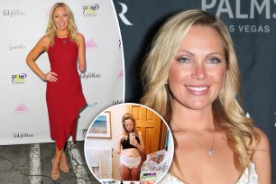 A collage of photos of of former Bachelor star Sarah Herron.