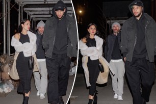 A split of photos of Eiza González and Ben Simmons on a date.