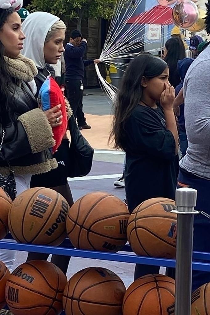 North West with bianca censori at Universal