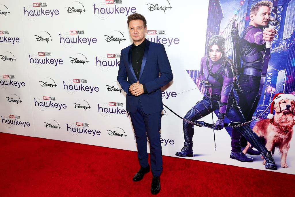 Jeremy Renner wears suit on red carpet