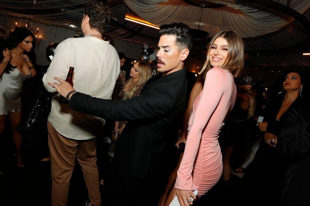 Tom Sandoval and Raquel Leviss at party.