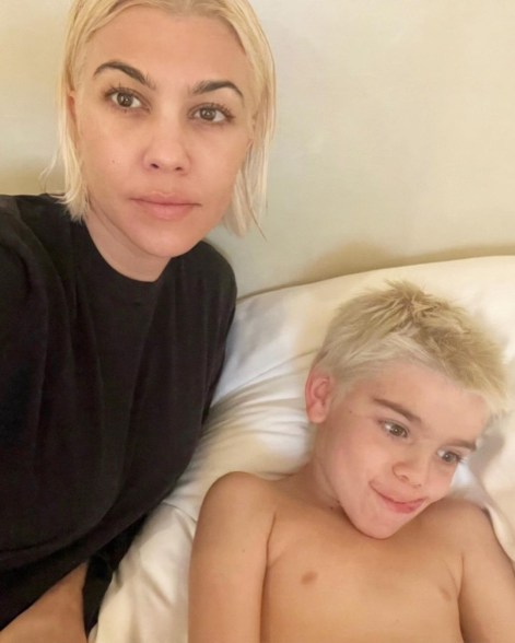 Kourtney Kardashian and her son Reign