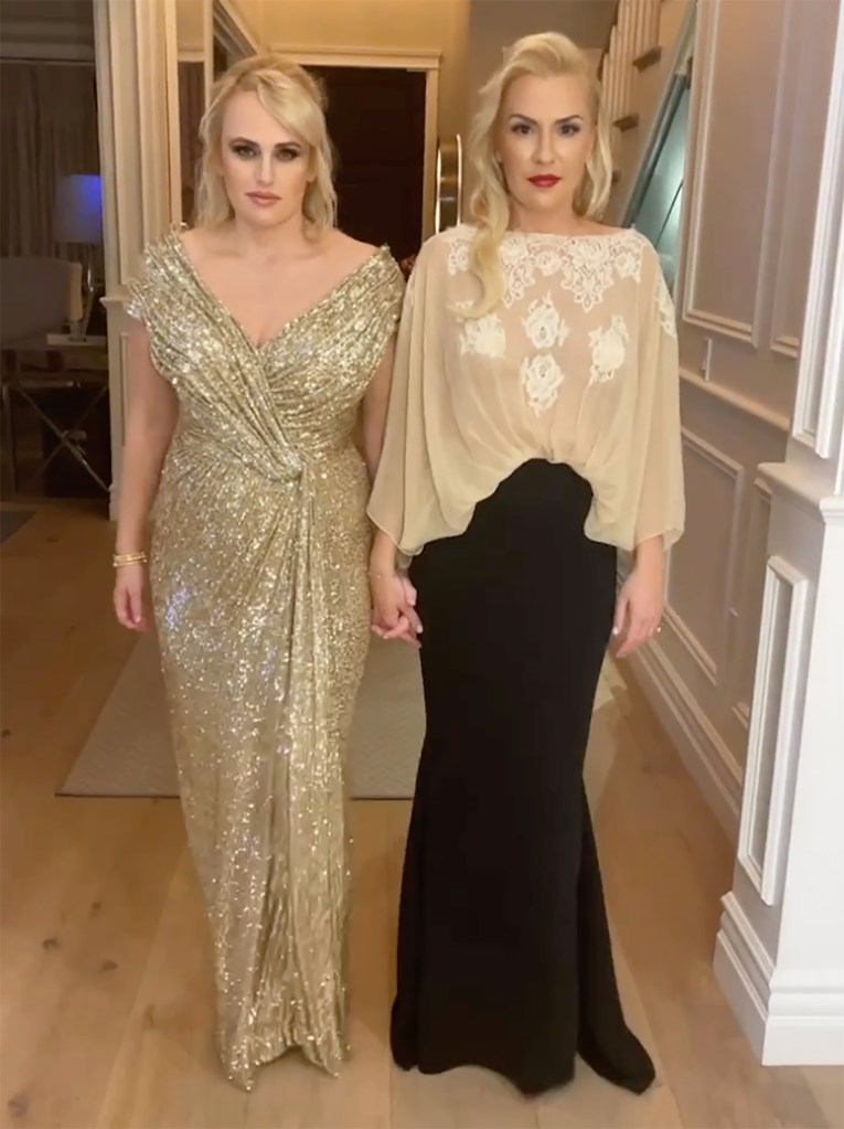 Rebel Wilson and Ramona Agruma before the 2023 Vanity Fair Oscars party. 