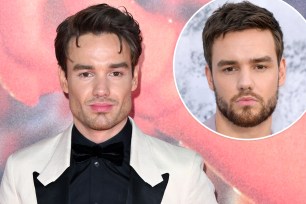A photo of Liam Payne looking chiseled and him with a fuller face in the inset.