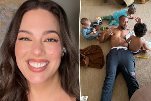 Ashley Graham split with her husband Justin Ervin with their three kids.