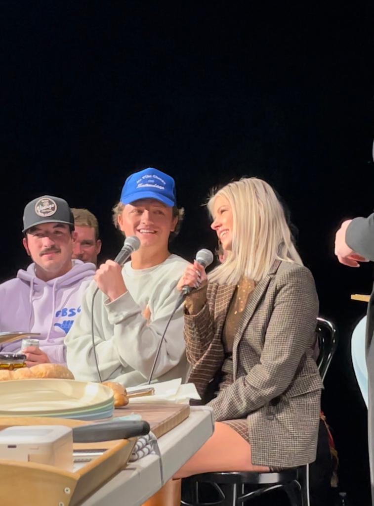 Comedian Connor Wood with Ariana Madix at a comedy show