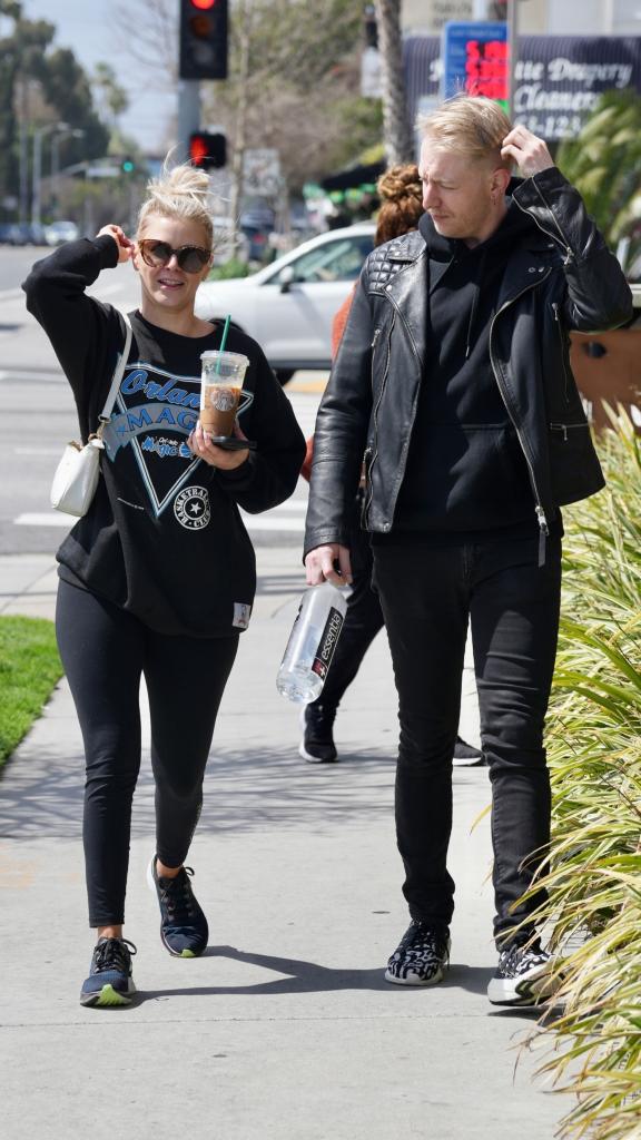 Ariana Madix and pal Logan walking in Studio City