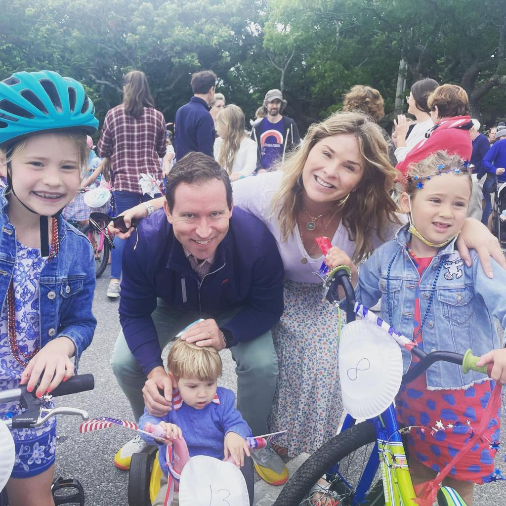 Jenna Bush Hager, her husband Henry and their three kids.