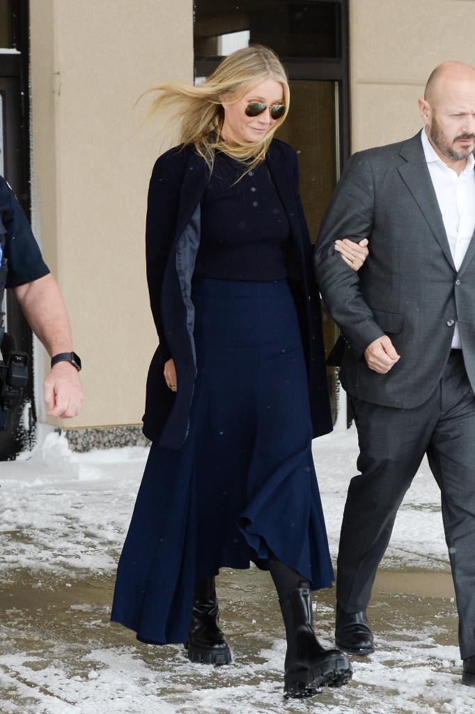 Gwyneth Paltrow leaving court.