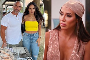 A split photo of Melissa and Joe Gorga posing together and a screenshot of Melissa Gorga on "RHONJ"