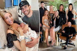 Heather Rae Young and Tarek El Moussa hold son Tristan, split with the "Selling Sunset" cast photo
