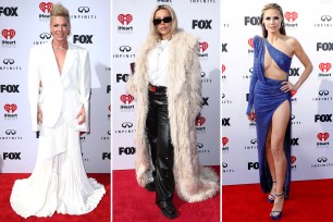 Pink, Doja Cat and Heidi Klum on the iHeartRadio Music Awards 2023 red carpet.