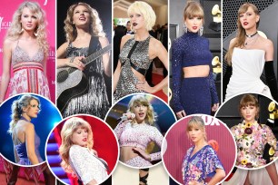 Taylor Swift throughout her various style eras