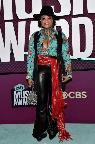 Tameca Jones attends the CMT Music Awards on Sunday, April 2, 2023, at the Moody Center in Austin, Texas.