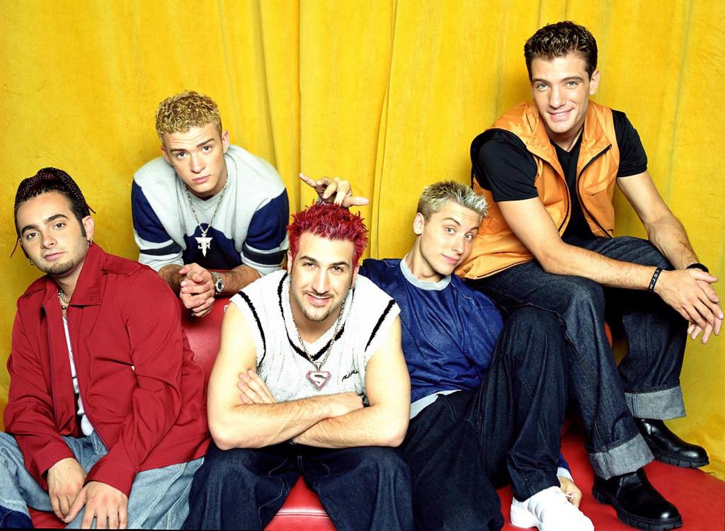 Chris Kirkpatrick, JustinTimberlake, Joey Fatone, Lance Bass and JC Chasez posing for a pic in August 1999 Los Angeles, California. (Bob Berg / Getty Images)