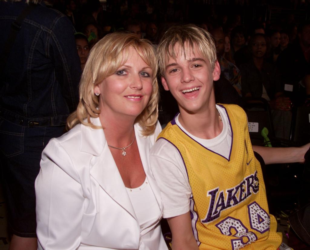 Jane and Aaron Carter posing together for a pic.