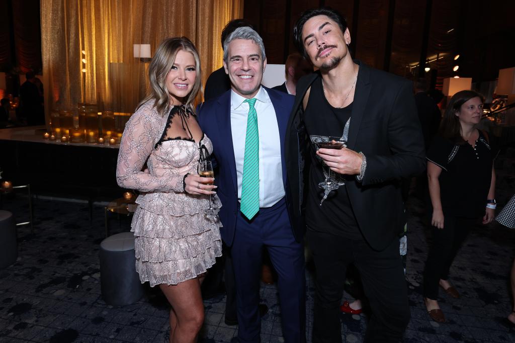 Ariana Madix, Andy Cohen and Tom Sandoval posing together