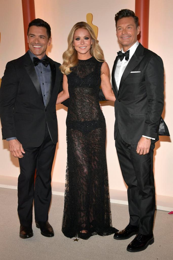 mark consuelos, kelly ripa and ryan seacrest