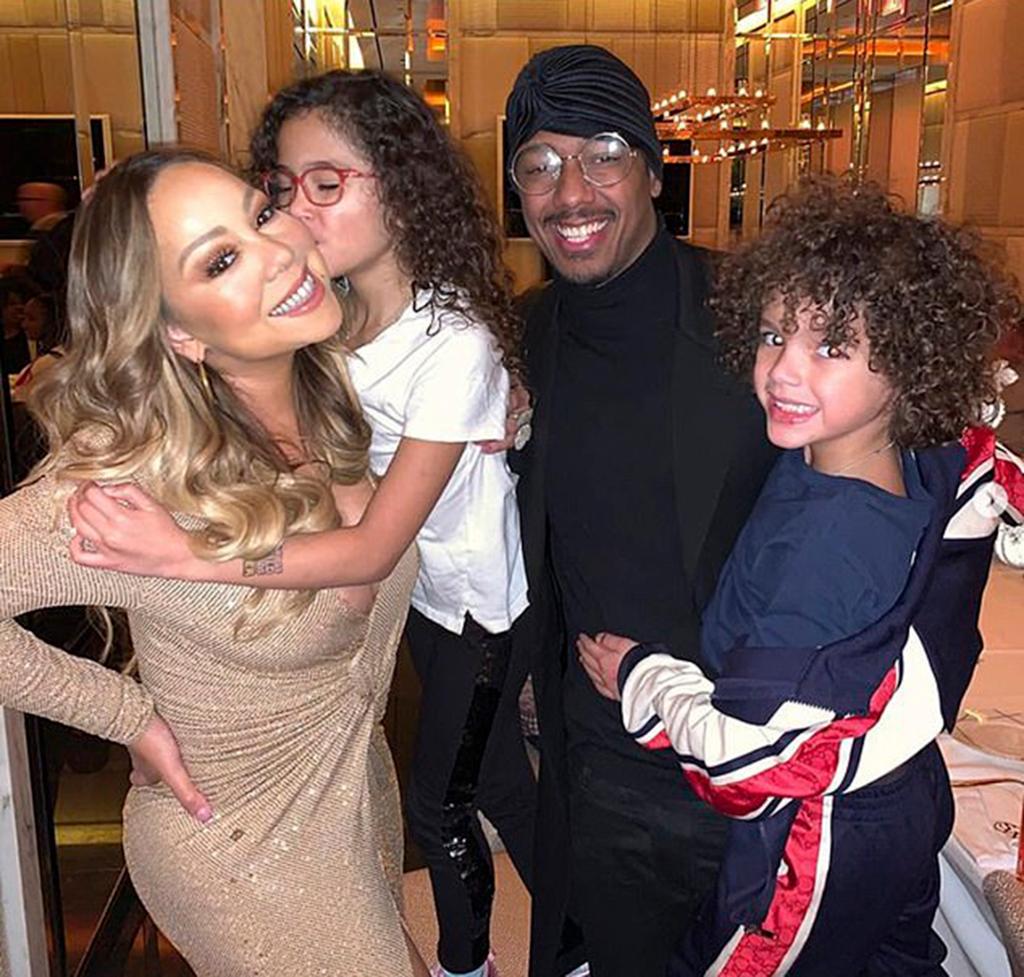 Nick Cannon and Mariah Carey with their twins.