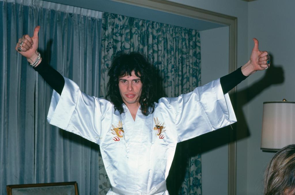 Steven Tyler in a robe.