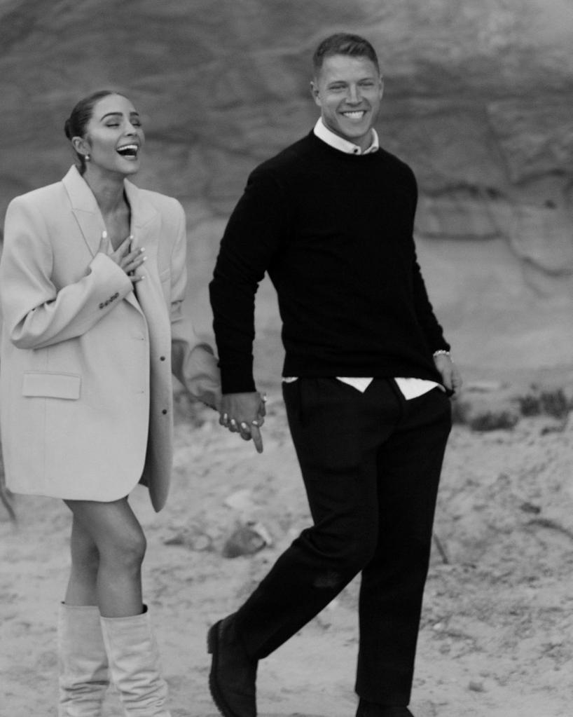 A photo from Olivia Culpo and Christian McCaffrey's engagement.