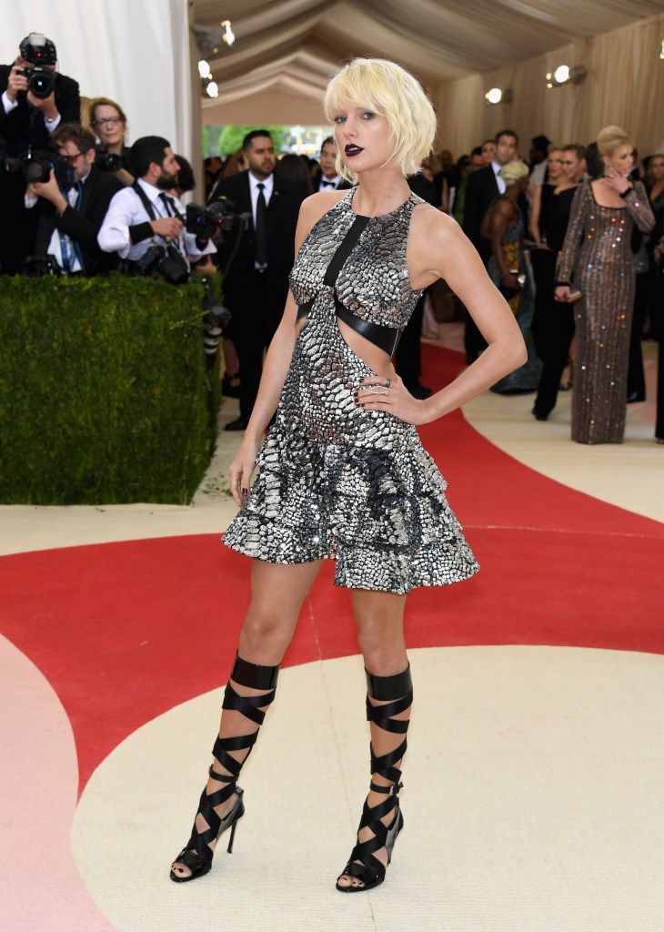 Taylor Swift on the red carpet at the 2016 Met Gala