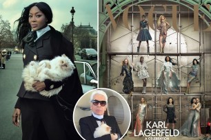 Naomi Campbell, Choupette Lagerfeld, Karl Lagerfeld, Vogue May 2023 cover