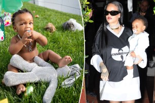 Rihanna and A$AP Rocky's son on Easter Sunday