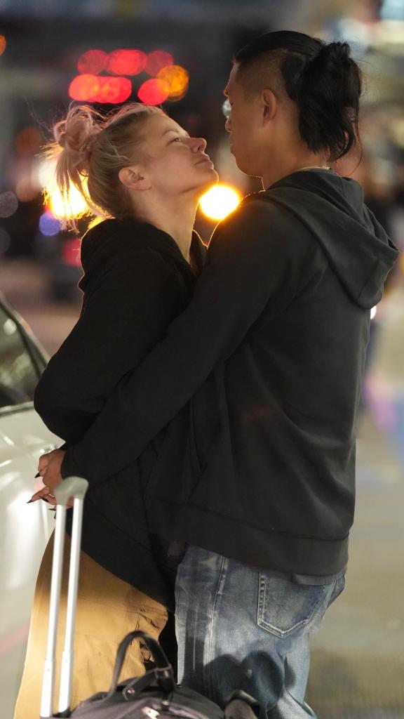 Ariana Madix and Daniel Wai kissing.