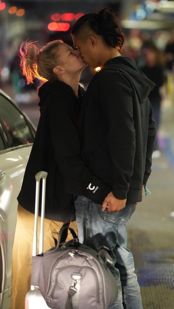 Ariana Madix and Daniel Wai kissing.