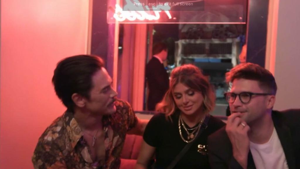 Tom Sandoval, Raquel Leviss and Tom Schwartz sitting together