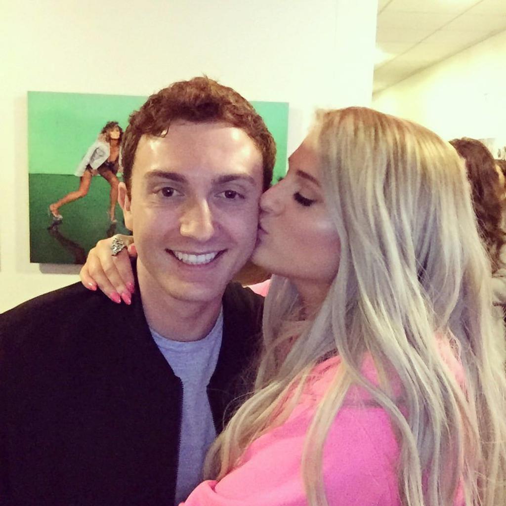 Meghan Trainor kisses Daryl Sabara's cheek