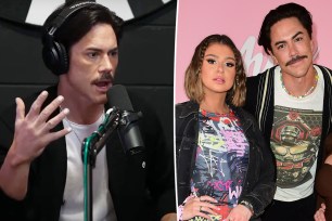 Tom Sandoval films podcast, split with the reality star posing with Raquel Leviss