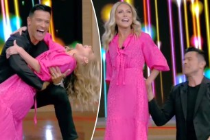 Kelly Ripa and Mark Consuelos split image.