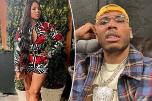 Split pic of on-again, off-again couple Ashanti and Nelly