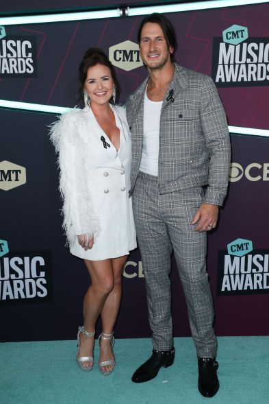 Kailey and Russel Dickerson attend the CMT Music Awards on Sunday, April 2, 2023, at the Moody Center in Austin, Texas.