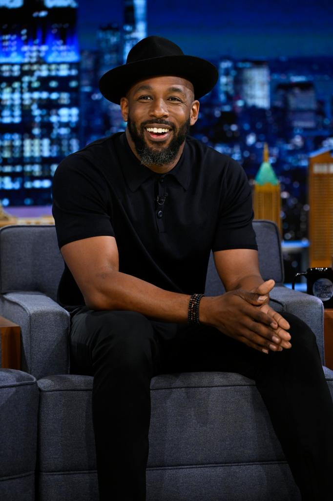 Stephen “tWitch” Boss smiling on The Tonight Show