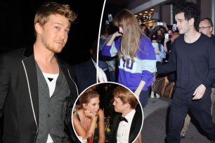 Joe Alwyn, inset of him and Taylor Swift, split with Swift and Matty Healy.