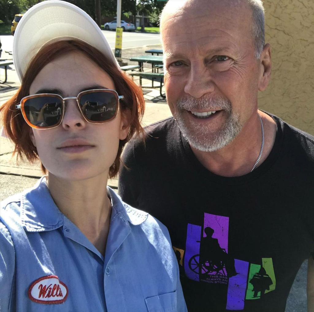 Tallulah Willis in a selfie with Bruce Willis. 