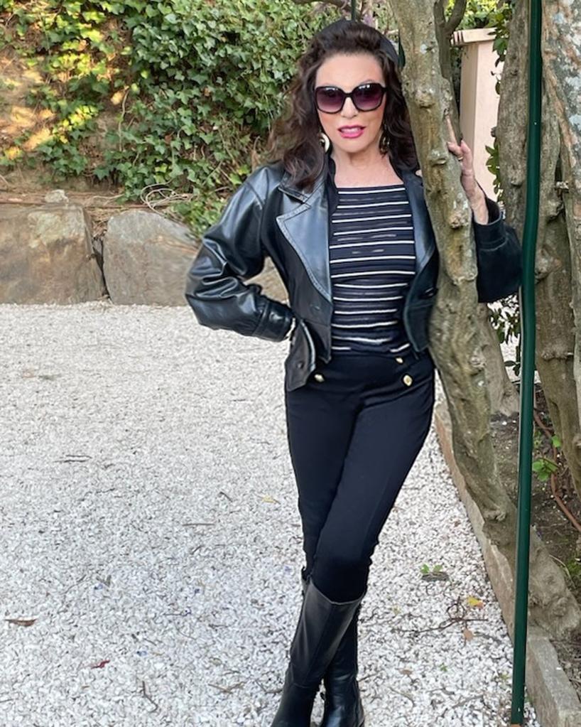 joan collins leather jacket 