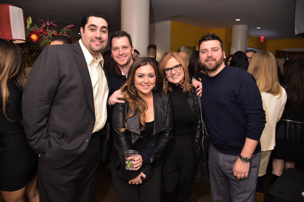 Vito Scalia, Albie Manzo, Lauren Manzo, Caroline Manzo, Chris Manzo posing for a photo together 