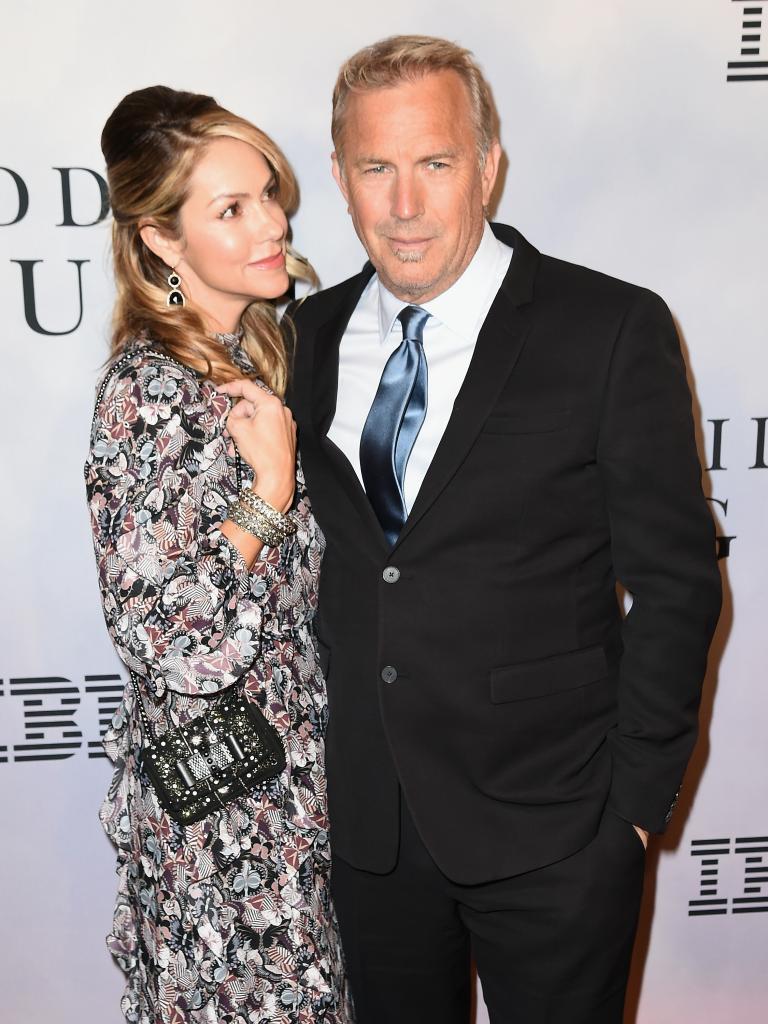 Christine Baumgartner and Kevin Costner