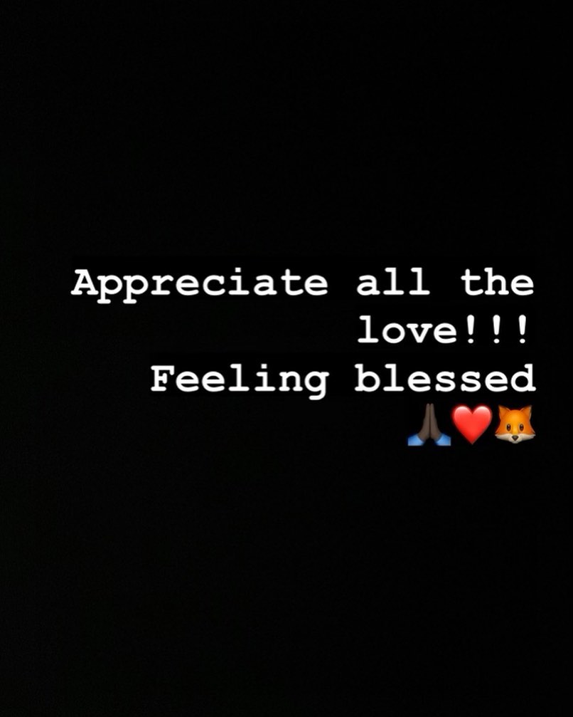 Jamie Foxx's message on Instagram.