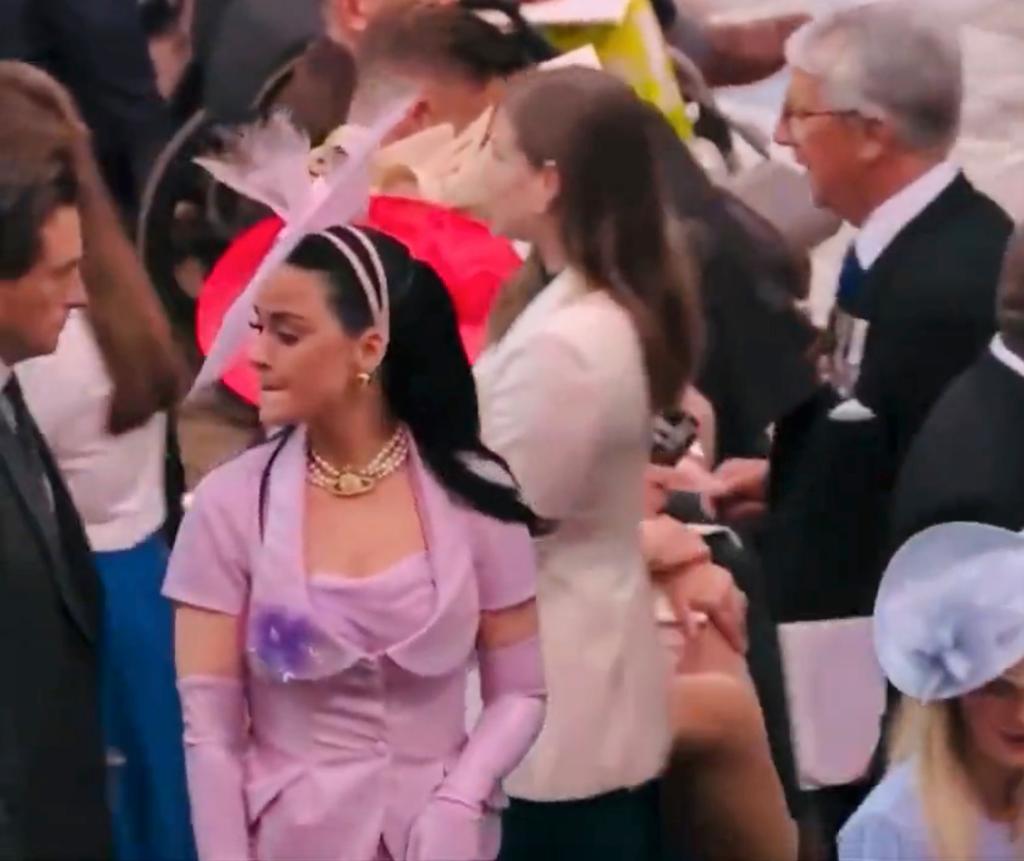 Katy Perry at Westminster Abbey for coronation.