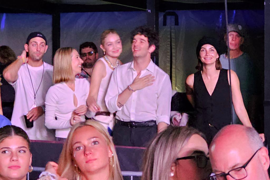 Matty Healy, Gigi Hadid and Lily Aldridge at Taylor Swift concert