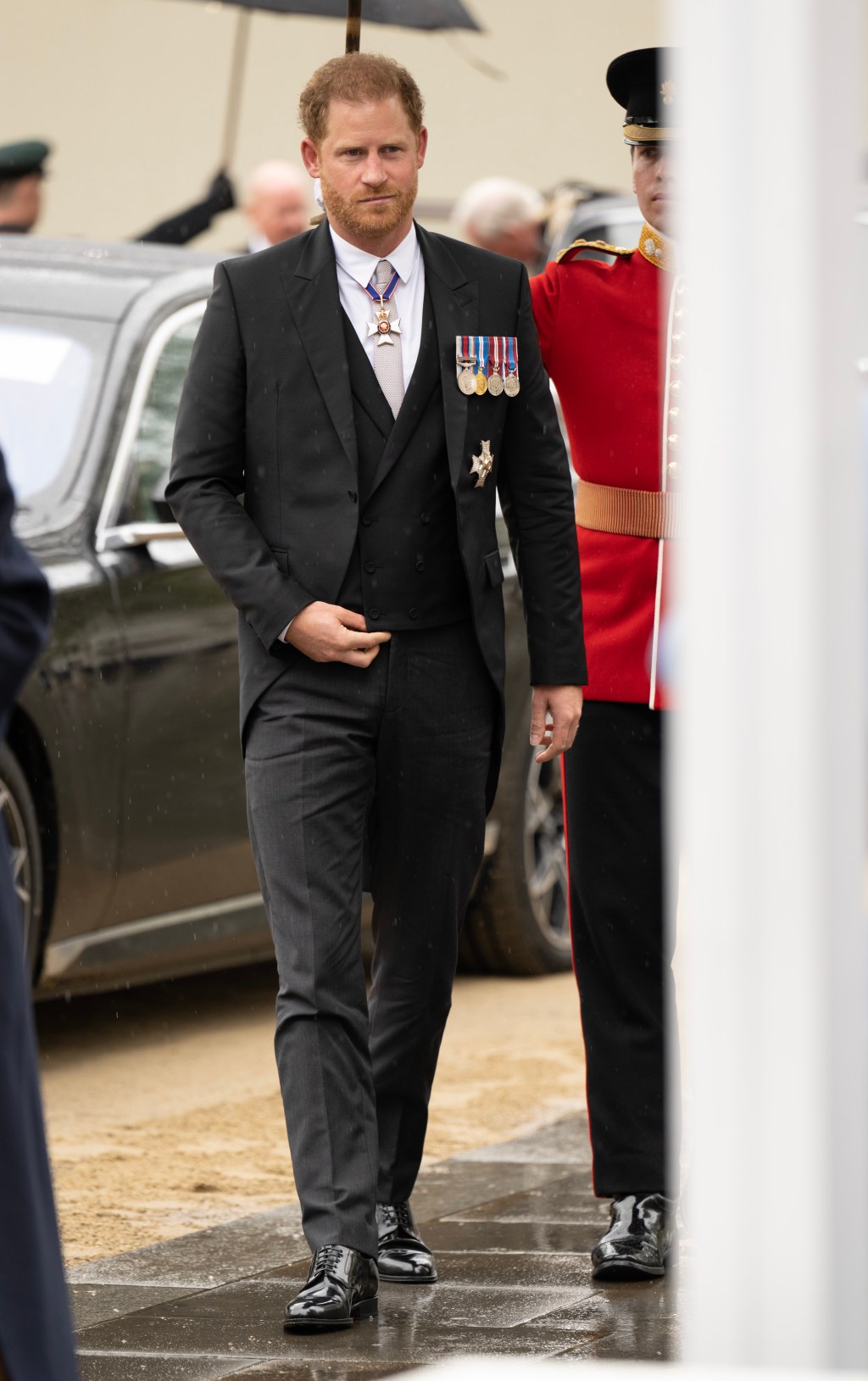 Prince Harry at King Charles' coronation.