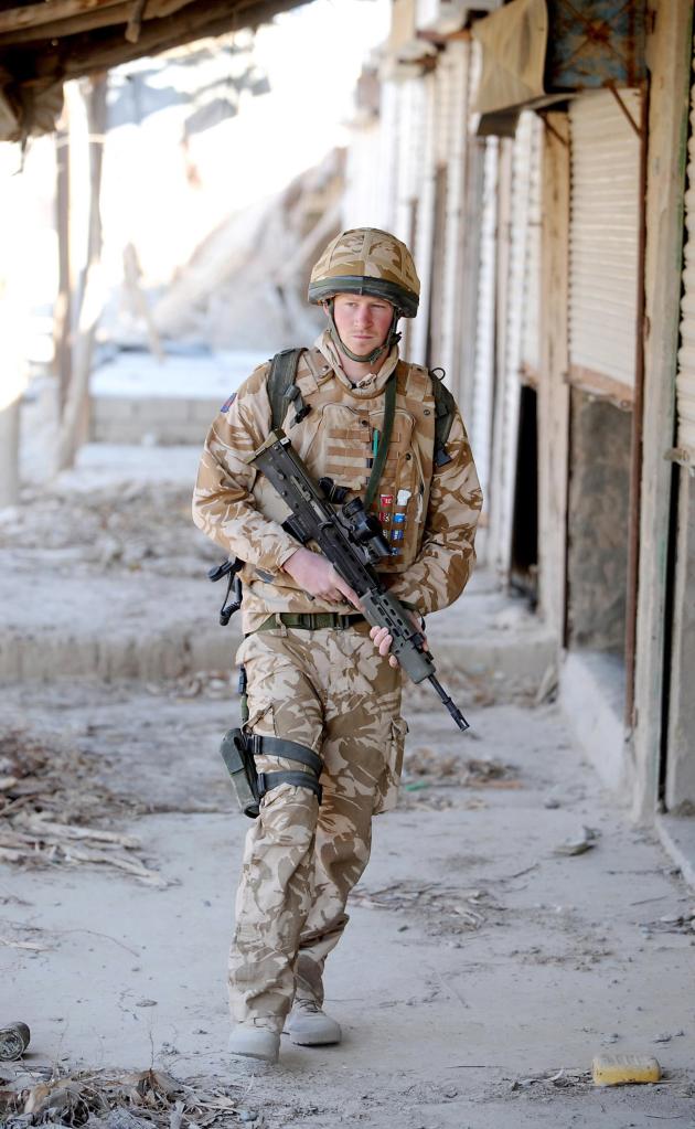 Prince Harry in the army.