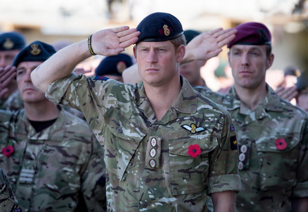 Prince Harry in the army.