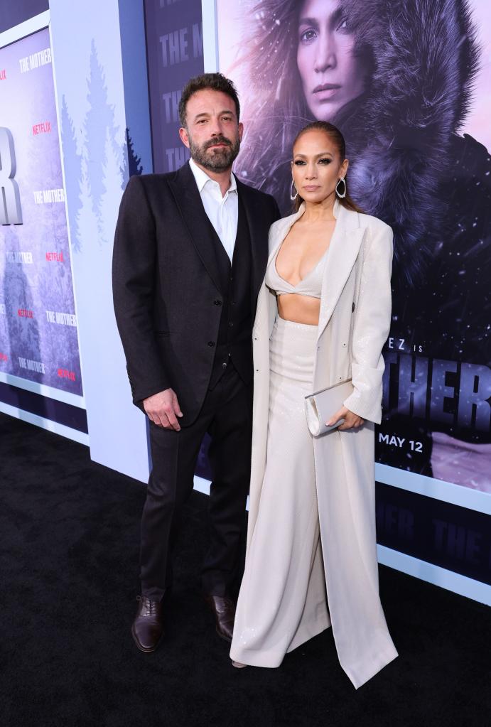 Ben Affleck and Jennifer Lopez at "The Mother" premiere.