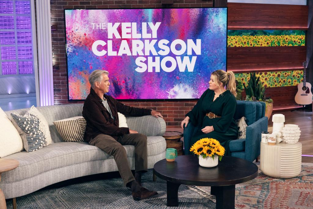 Kelly Clarkson on the set of her talk show.